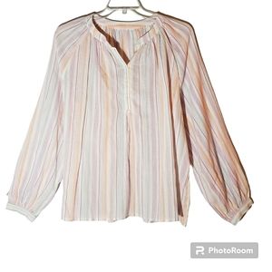 Cato women's plus size 2X lightweight summer color stripes pullover top. 889